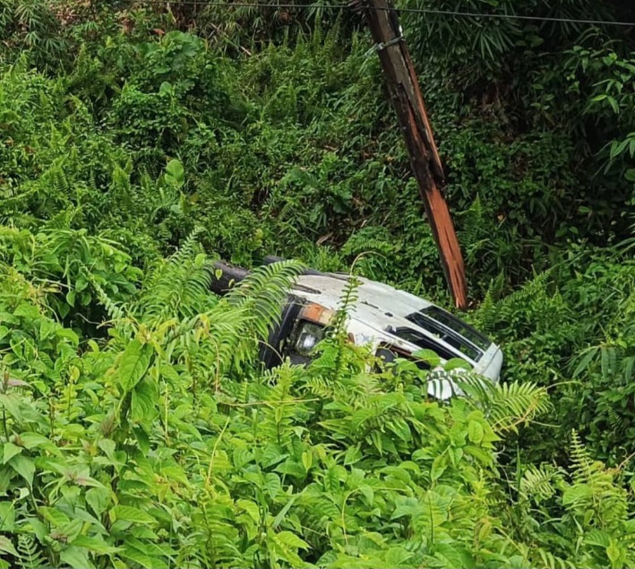 Six students rushed to hospital after van plunges into ravine