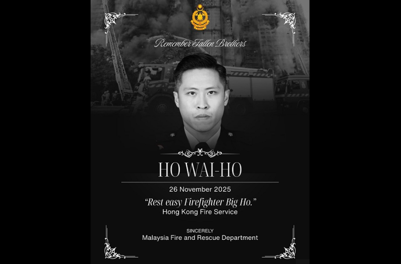 'Rest easy, Wai Ho' - Malaysian firefighters pay tribute to their fallen comrade 