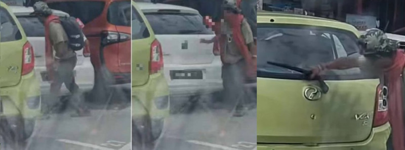 Foreigner nabbed for breaking rear windshield wipers of parked cars