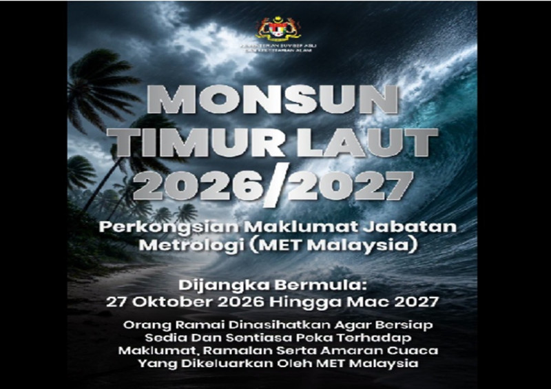 Malaysians urged to take relevant precautions during Northeast Monsoon phase